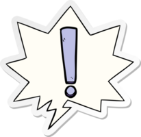 cartoon exclamation mark with speech bubble sticker png