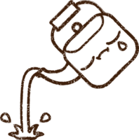 Pouring Kettle Charcoal Drawing png