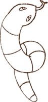 dessin de serpent au fusain png