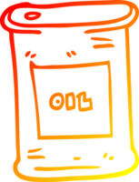 warm gradient line drawing of a cartoon motor oil png