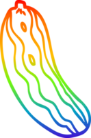 rainbow gradient line drawing of a cartoon marrow plant png