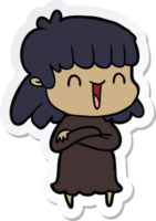 sticker of a cartoon woman png