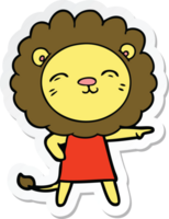 adesivo de um leão de desenho animado png