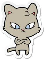 Aufkleber einer niedlichen Cartoon-Katze png