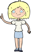 cartoon vrouw met idee png