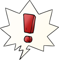 dessin animé exclamation marque avec discours bulle dans lisse pente style png