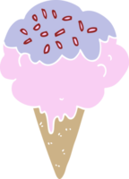 flat color style cartoon ice cream png
