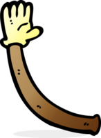 Cartoon-Arm mit Gummihandschuh png