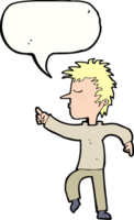 cartoon man pointing with speech bubble png