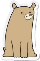 adesivo de um urso de desenho animado png