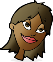 cartoon happy woman png