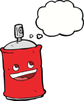 cartoon spray can with thought bubble png