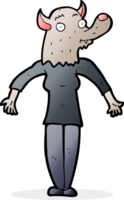 cartoon werewolf woman png