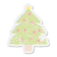 Kerstmis boom grunge sticker png