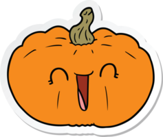 sticker of a cartoon pumpkin png