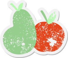 apple and pear grunge sticker png