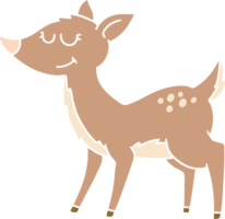 flat color style cartoon deer png