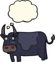 cartoon bull with thought bubble png