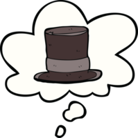 cartoon top hat with thought bubble png