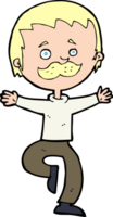 Cartoon tanzender Mann mit Schnurrbart png