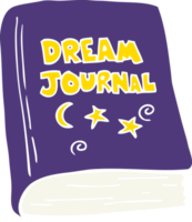 flat color style cartoon dream journal png