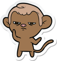 autocollant d'un singe de dessin animé png