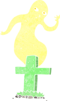 cartoon ghost rising from grave png