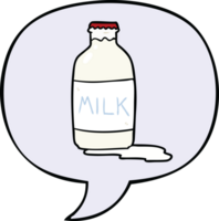 cartoon pint of fresh milk with speech bubble png