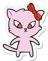 sticker of a cartoon cat png