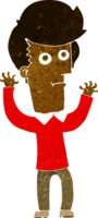 tecknad chockad man png