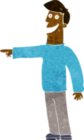 cartoon pointing man png