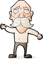 cartoon worried old man png