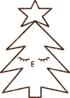 Christmas Tree Charcoal Drawing png