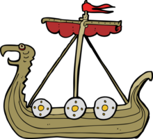 bateau viking de dessin animé png