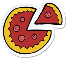 sticker of a cartoon pizza png