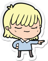 sticker of a cartoon woman png