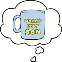 worlds best son mug with thought bubble png