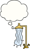 cartoon shower with thought bubble png