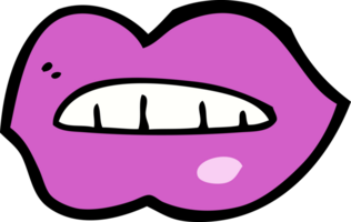 cartoon pink lips png