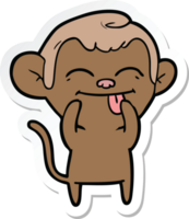 sticker of a funny cartoon monkey png