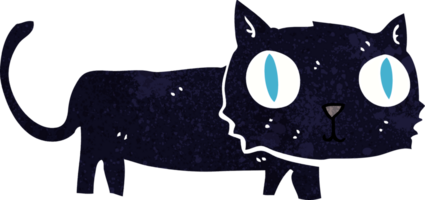 chat noir de dessin animé png