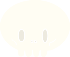 flat color style cartoon skull png