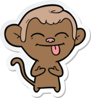 sticker of a funny cartoon monkey png