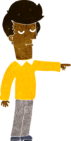 cartoon pointing man png