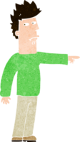 tecknad man pekar png