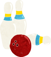 bowlingcartoon met tien pinnen png