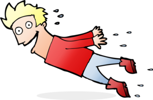 cartoon drenched man flying png