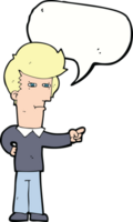 cartoon man pointing with speech bubble png