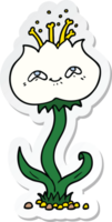 adesivo de uma linda flor de desenho animado png