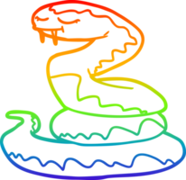 arcobaleno pendenza linea disegno di un' cartone animato serpente png